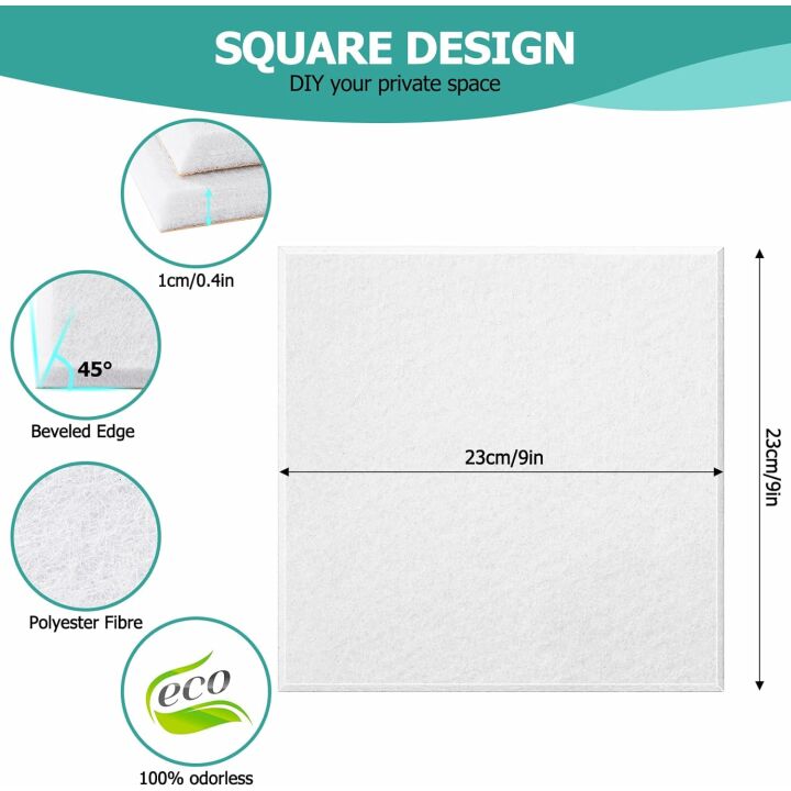 Acoustic Wall Panels 12 Pack for Noise Cancellation