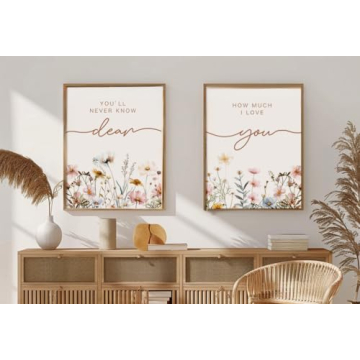 Set of 2 Boho Nursery Prints for Baby Shower Gifts