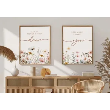 Set of 2 Boho Nursery Prints for Baby Shower Gifts