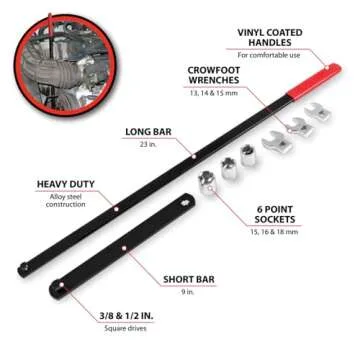 JEGS W84010 Serpentine Belt Tool for Idler Pulleys
