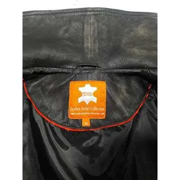 Women’s Long Coat | Real Lambskin Leather, Black Classic Style, Trench, Overcoat