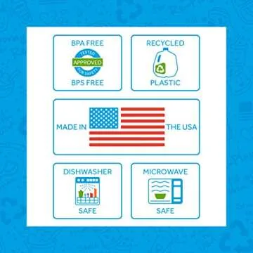 Re-Play Made in USA 12 Oz. Reusable Plastic Bowls, Set of 4 - Dishwasher and Microwave Safe Bowls for Snacks and Everyday Dining - Toddler Bowl Set 4.9" x 4.9" x 1.8" White