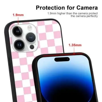 Yomjew Stylish Checkerboard Phone Case for iPhone 15 Pro Max
