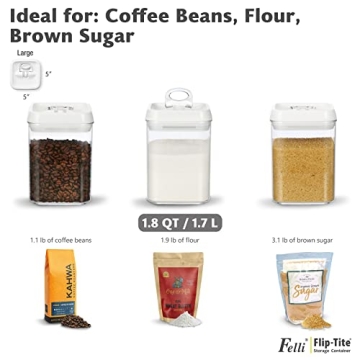 Felli Flip Tite 5” Food Storage Containers - Airtight Seal