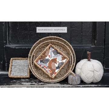 IHR Ideal Home Range Cocktail Napkins Marimekko Disposable 3-Ply Paper Party Napkin Pack, 5" x 5", O...