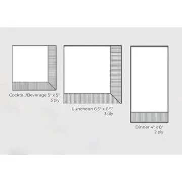 IHR Ideal Home Range Cocktail Napkins Marimekko Disposable 3-Ply Paper Party Napkin Pack, 5" x 5", Orkanen Linen/Black, 20-Count