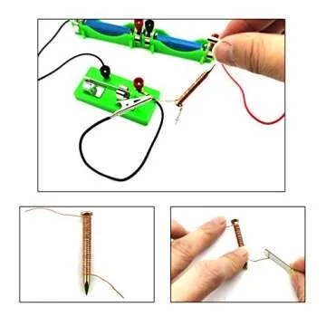 EUDAX DIY Physics Experiment Model Kit Electromagnetic Materials Electromagnet and Basic Electricity Discovery Circuit for School Lab Creative Educational Science Projects Teaching Equipment