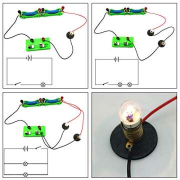 EUDAX DIY Physics Experiment Model Kit Electromagnetic Materials Electromagnet and Basic Electricity Discovery Circuit for School Lab Creative Educational Science Projects Teaching Equipment