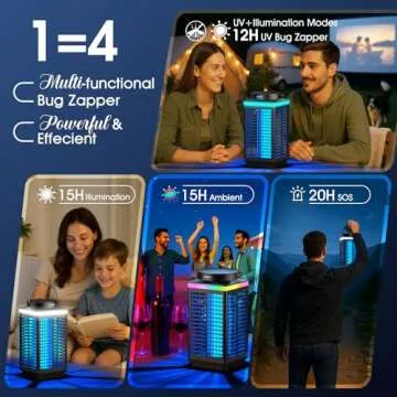 Portable 4200V Bug Zapper for Outdoor Use