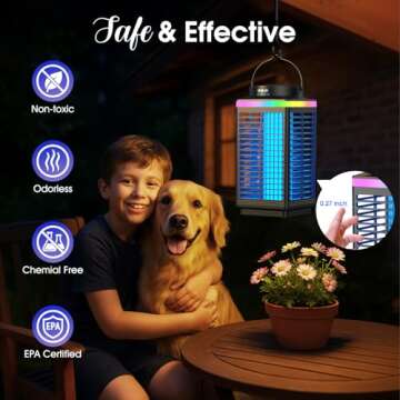 Portable 4200V Bug Zapper for Outdoor Use