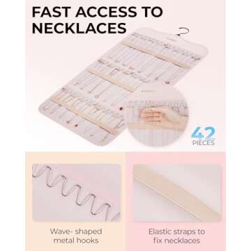 BAGSMART Double-Sided Jewelry Organizer With Hanger