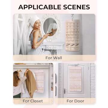 BAGSMART Double-Sided Jewelry Organizer With Hanger