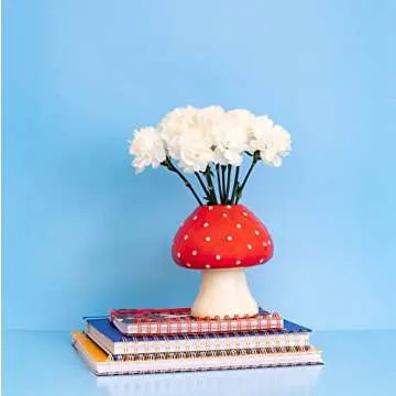 ban.do Decorative Mushroom Vase for Unique Home Decor