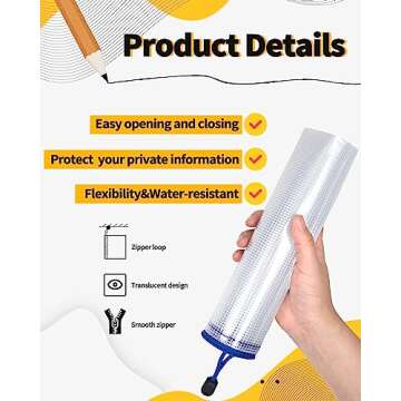 SUNEE Multisize Zipper Pouches - Versatile Storage Bags