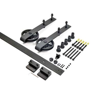 DIYHD TSQ15 Industrial Big Spoke Wheel Barn Hardware Kit