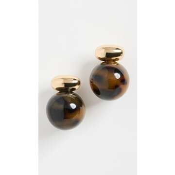 Tortoise Chic: SHASHI Women's Alice Tortoise Earrings with Resin Accents