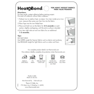 HeatnBond Hem Iron-On Adhesive, Super Weight, 3/4 Inch x 8 Yards, White