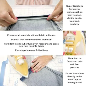 HeatnBond Hem Iron-On Adhesive, Super Weight, 3/4 Inch x 8 Yards, White