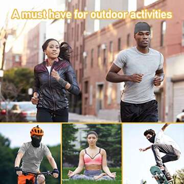 TICONN Neck Gaiter Face Cover Scarf, Breathable Sun & Wind-proof for Skiing Fishing Hiking Cycling (...