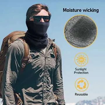 TICONN Neck Gaiter for Sun & Wind Protection