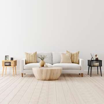 NANANARDOSO Small Nightstand Bedside Table, Wooden End Table with Open Storage Compartments，Minimalist End Table Furniture for Living Room or Bedroom