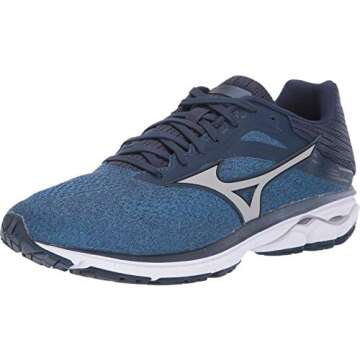 Mizuno mens Wave Rider 23 Running Shoe, Campanula-silver, 10.5 US
