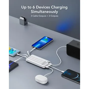 Portable Charger with Built-in Cables and Fast Charging