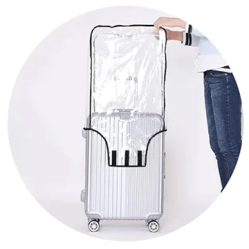 FABULWAY Clear PVC Luggage Cover Set for Travel