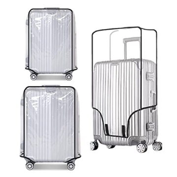 FABULWAY Clear PVC Luggage Cover Set for Travel