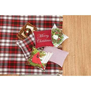 C&F Home Plaid Woven Fringe Accent Throw Blanket