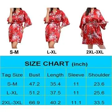 QXQTER Peony Floral Silky Satin Robe Wedding Bridal Party Bride Bridesmaid Robes for Women Dressing Gown Kimono Robe