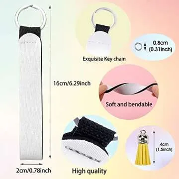 HHTDD Sublimation Blanks DIY Craft Set for Keychains