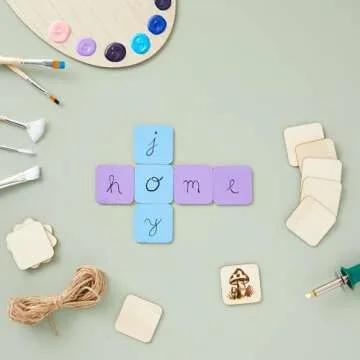 Bright Creations 60 Pack 2x2 Wood Squares for Crafts