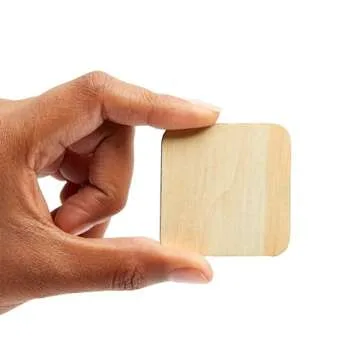 Bright Creations 60 Pack 2x2 Wood Squares for Crafts