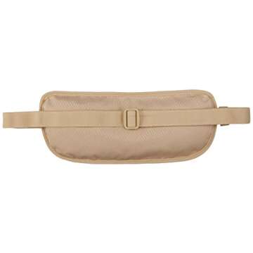 Amazon Basics RFID Travel Waist Belt Fanny Pack - Khaki