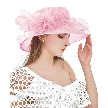 Z&X Organza Derby Hat - Elegant Flower Fascinator