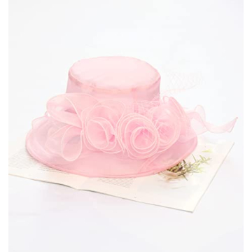 Z&X Organza Derby Hat - Elegant Flower Fascinator