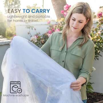 Luxury Mosquito Net Bed Canopy, Ultra Large: for Single To King Size, Quick Easy Installation, Finest Holes: Mesh 380, Curtain Netting, 2 Entries, Storage Bag, No Chemicals Added, 500