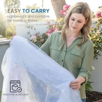 Luxury Mosquito Net Bed Canopy, Ultra Large: for Single To King Size, Quick Easy Installation, Finest Holes: Mesh 380, Curtain Netting, 2 Entries, Storage Bag, No Chemicals Added, 500