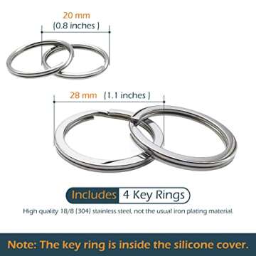 Durable Silicone Key Fob Cover for Hyundai Models