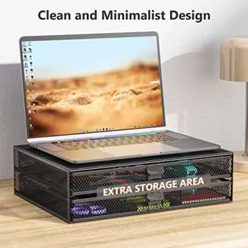 WALI Monitor Stand with Storage for Home and Office