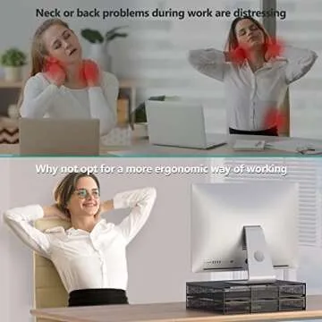 WALI Monitor Stand with Storage for Home and Office