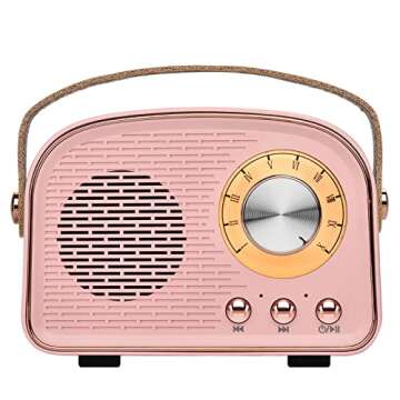 Aresrora Retro Bluetooth Speaker - Vintage Wireless Speaker for Home and Outdoors