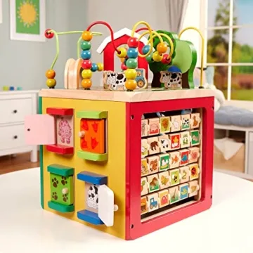 Battat Activity Cube for Toddlers - Educational Farm Toy