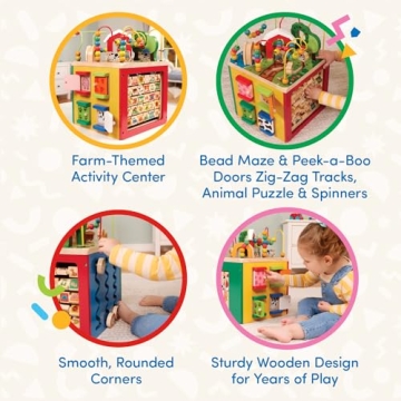 Battat Activity Cube for Toddlers - Educational Farm Toy