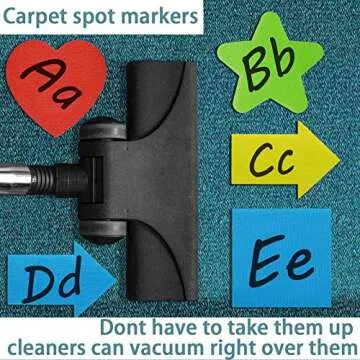 Carpet Markers in Multi-Colored Designs for Classrooms