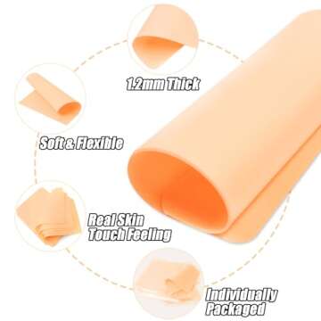 20pcs Tattoo Skin Practice - YONGDA Blank Tattoo Fake Skin Double Sides 7.36 x 5.59 inches Piel Sintética Para Tatuar Tattoo Eyebrow Practice Skin for Beginners and Artists