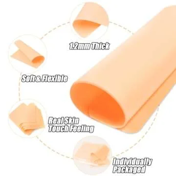 20pcs Tattoo Skin Practice - YONGDA Blank Tattoo Fake Skin Double Sides 7.36 x 5.59 inches Piel Sintética Para Tatuar Tattoo Eyebrow Practice Skin for Beginners and Artists