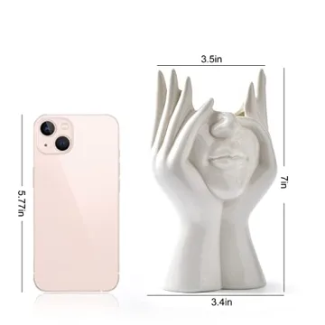 FJS Ceramic Face Vases for Chic Home Decor