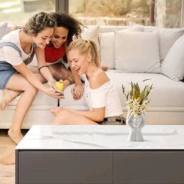 FJS Ceramic Face Vases for Chic Home Decor